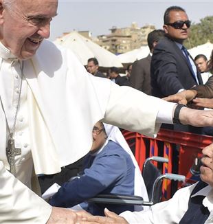 Pope Francis visits Egypt. 