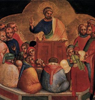 'The Homily of Saint Peter' by Artist Lorenzo Veneziano via Wikimedia Commons