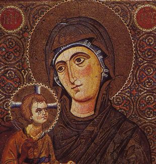 Mary and Child, Sinai. Via Wikimedia Commons