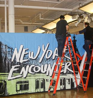 Setting up for the New York Encounter