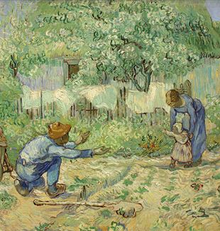"First Steps" by Vincent Van Gogh. Via Wikimedia Commons. 