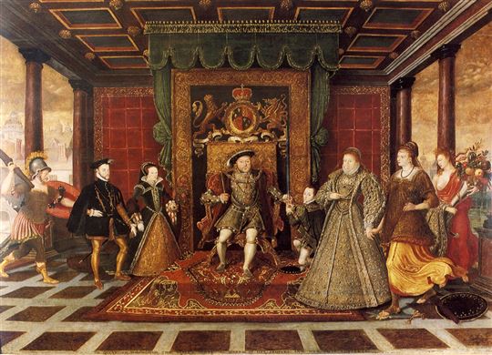 An allegory of Tudor succession. Wikimedia Commons
