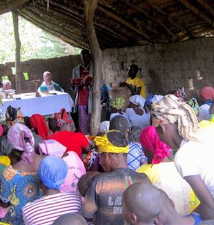 Mass in a central African village