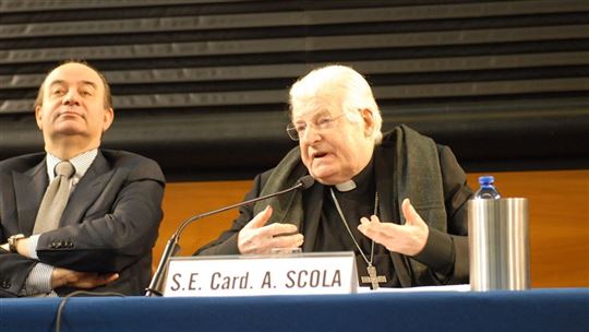 Rector Franco Anelli and Cardinal Scola