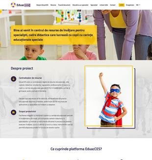 The homepage of the EduacCes portal, websites to consult about learning disorders